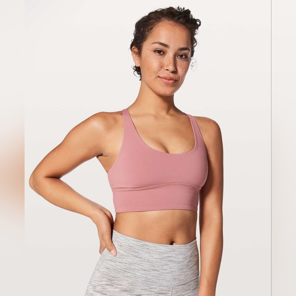 Lululemon Size 6 Free To Be Moved Sports Bra In Quicksand/Porcelaine Pink